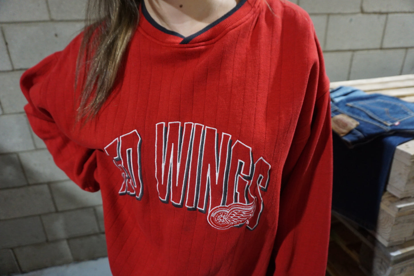 'Starter' Red Wings Crewneck